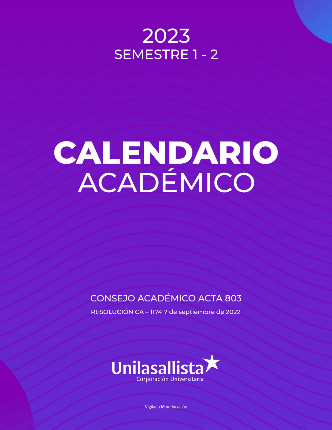 Calendario académico Unilasallista