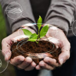 Misión: Planeta en riesgo 1 smart agriculture iot with hand planting tree background 1